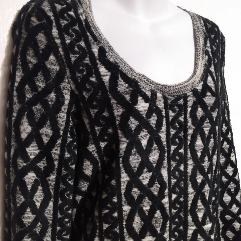 Anthropologie MOTH black lattice sweater dress M - Picture 8 of 15
